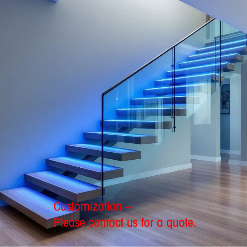 Interior Design Open Space - Niestandardowe minimalistyczne schody wiszące z ukrytym