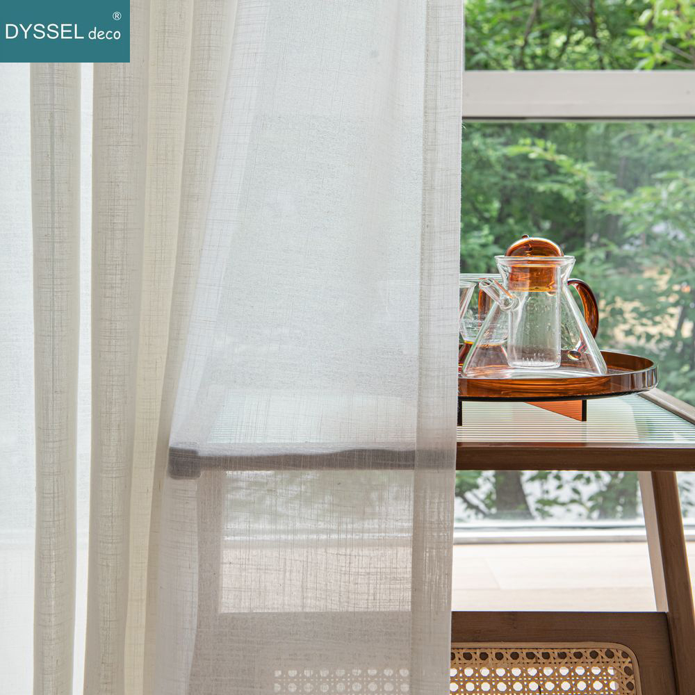 Nowoczesne białe lniane, jedno – Linen Curtain Eyelet recenzja i cena