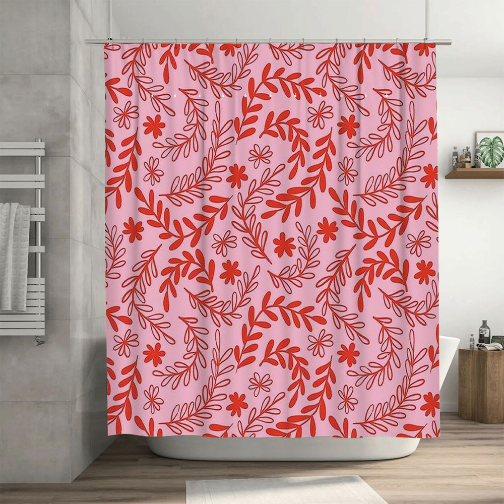 Różowo-czerwona kwiatowa zasło – Interior Design Your Home recenzja i cena